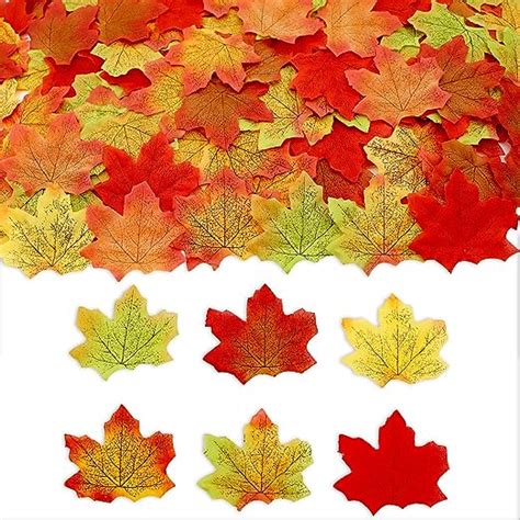 100pcs Artificial Autumn Maple Leavessilk Autumn Leaves Thanksgiving