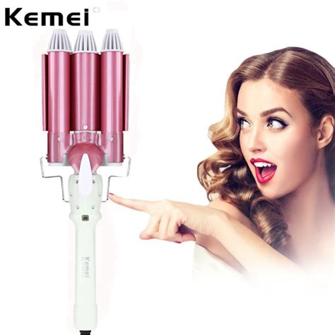 Kemei 2017 Hot Sell Hair Curling Irons Km 926 Hair Waver Triple Curler Ceramic Perm Rolls Magic