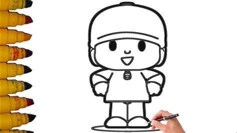 How To Draw Pocoyo Easy Way 🥀🥀 Pocoyo Drawing Picture Drawing Tv