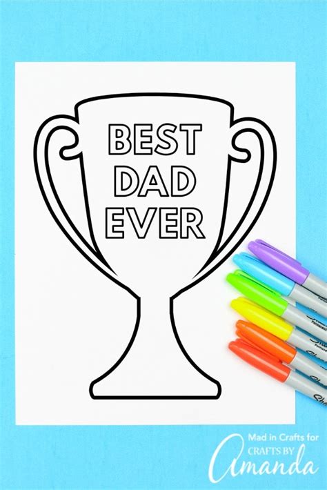 Printable Fathers Day Card Crafts By Amanda