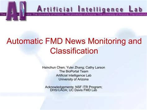 Ppt Automatic Fmd News Monitoring And Classification Powerpoint