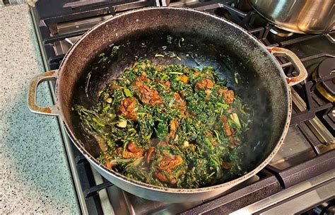 Chorai Bhagi Jamaican Callaloo With Stewed Chicken Caribbean Life