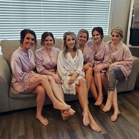 Bridesmaid Robes Bridal Robes Satin Dressing Gown Etsy Sexy Feet