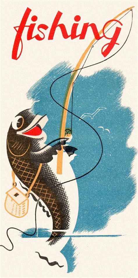 Vintage Fishing Poster Fish Art Vintage Fishing Fishing Pictures
