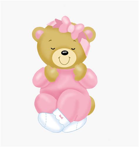 Baby Teddy Bear Pink Cartoon Free Transparent Clipart
