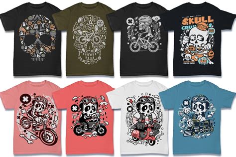 224 Pro Cartoon T Shirt Designs — Discounted Design Bundles With Extended