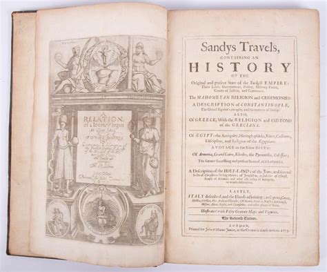 Lot Sandys George Sandys Travels Containing An History Of The
