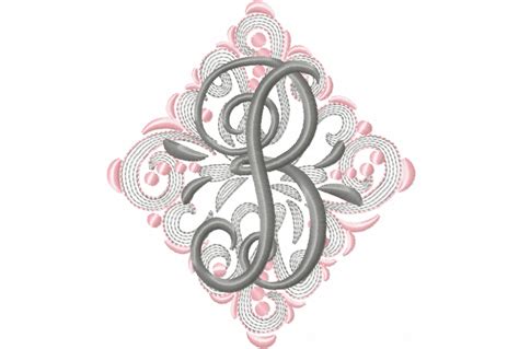 Light Ornamental Elegant Swirl And Curl Monogram Whole Set A Z Machine