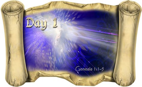 For example, it calls the entire period of creation the day that. Creation Story Day 1 - Bible Scroll | Creation bible ...