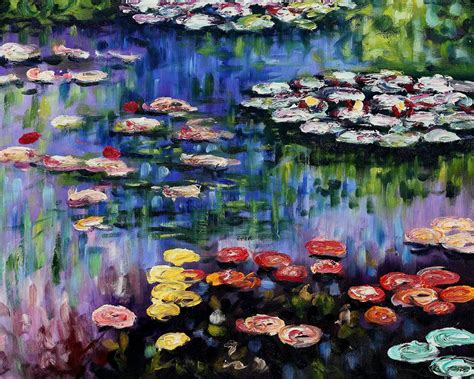Purpura NenÚfares Y El Puente Claude Monet