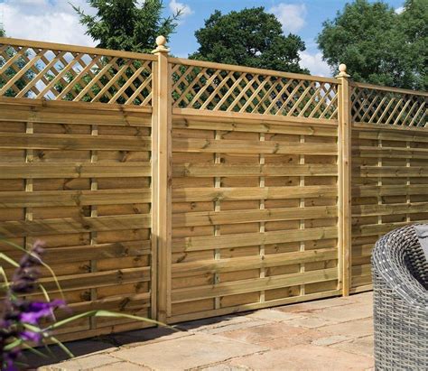 Rowlinson Halkin 6 X 6 Ft Fence Panel Modern Design Garden Fence