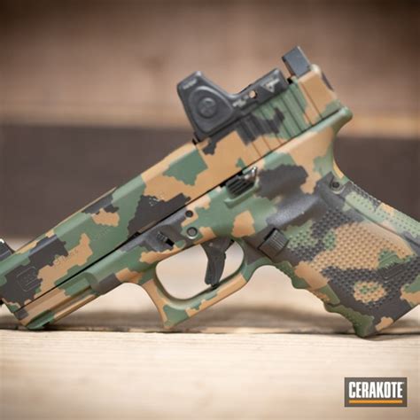 Glock 19 Handgun With A Cerakote Digital Camo Finish By Web User Cerakote
