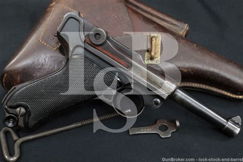 Wwii Nazi German Mauser Byf P08 P08 Luger 9mm Semi Auto Pistol 1942 C