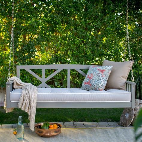 Belham Living Cottonwood Deep Seating Porch Swing Bed With Cushion