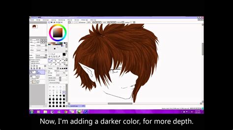 How I Color Hair In Paint Tool Saiwmv Youtube
