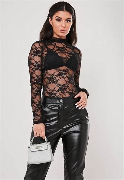 Bodysuit Lace Sleeve Missguided True Previous