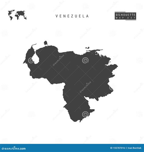 mapa del vector de venezuela aislado en el fondo blanco mapa negro alto detallado de la silueta