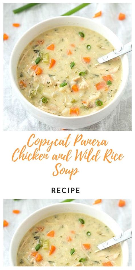 Add the pepper, oregano, bay leaves, parsley, garlic powder, onion flakes, poultry seasoning and shredded chicken. Copycat Panera Chicken and Wild Rice Soup | Recipe in 2020 ...
