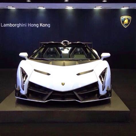 White Lamborghini Veneno Roadster Delivered To Lamborghini Hong Kong