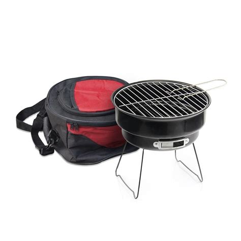 Small Portable Charcoal Barbeque Mini Grill With Cooler And Carrybag