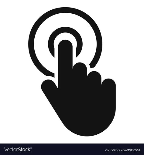 Click Cursor Touch Symbol In Black And White Stock Vector Image Art