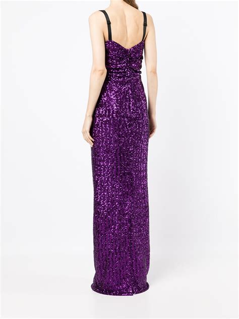 dolce and gabbana sequinned cut out evening dress farfetch