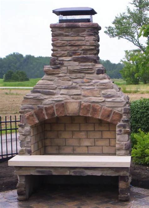 Outdoor Fireplace Kit Masonry Outdoor Fireplace Stone