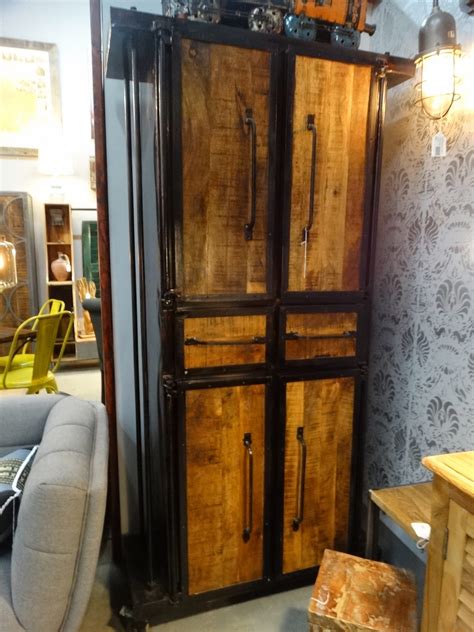 black cabinet  natural wood doors  drawers