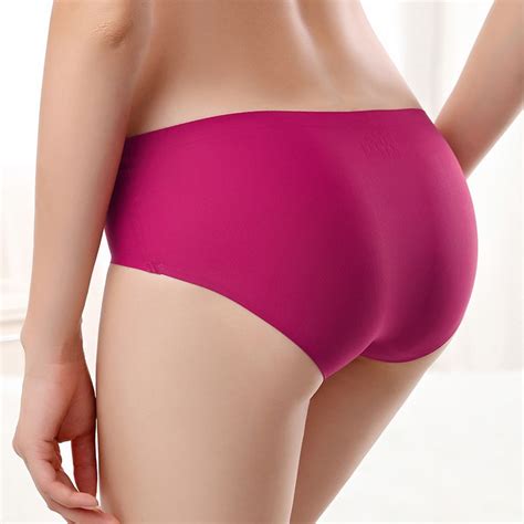 2020 Womens Briefs Ice Silk Seamless Panties Briefs Sexy Low Waist Nylon Underwear Panties For