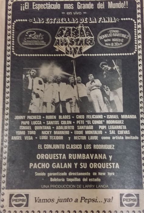 Afiche Fania All Stars 1980 El Punto