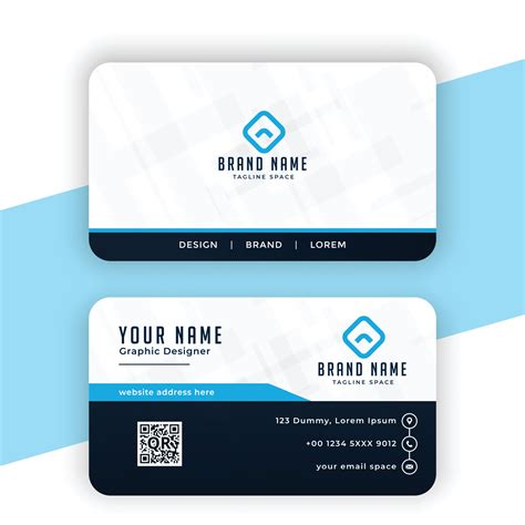 Modern Blue Professional Business Card Template Design 2055723 Vector
