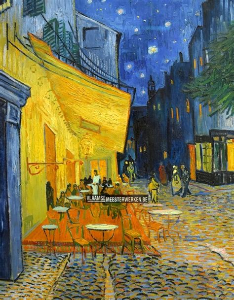 Je n'ai point mangé de fruits à vichy, parce qu'il n'y en avait point ; Cafeterras bij nacht (terrasse du cafe le soir) | Vincent ...
