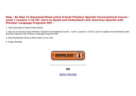 E Book Pimsleur Spanish Conversational Course Level 1 Lessons 1 16 Cd