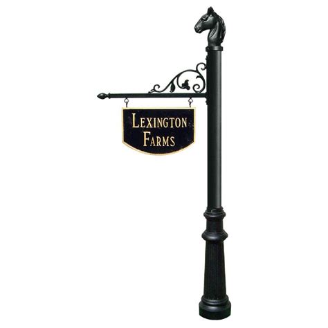 Qualarc Personalized Equestrian Large Hanging Ranch Sign Post Package