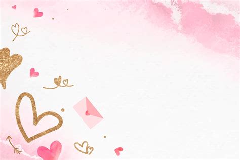 Free Vector Valentines Love Letter Frame Vector Background With