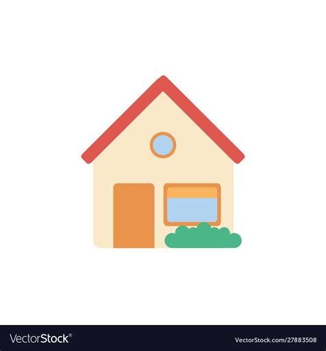 Isolated House Icon Flat Design Royalty Free Vector Image