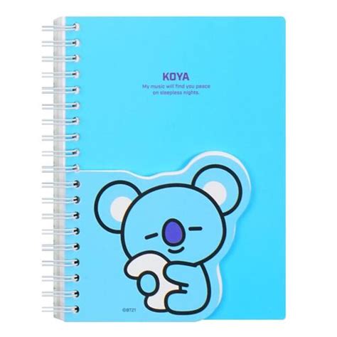 Cuaderno De Doble Capa Con Personaje Koya Línea Bt21