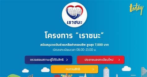 เช็คด่วน www.เราชนะ.com เปิดให้ เช็คสิทธิ์เราชนะ แล้วตั้งแต่เช้าวันที่ 5 ก.พ. ตรวจสอบสิทธิ 'เราชนะ' พร้อมเปิดให้ 'ผู้ไม่ผ่านเกนฑ์ยื่นขอ ...