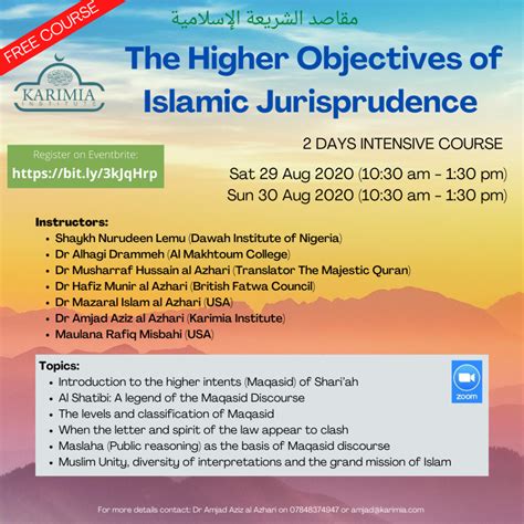 The Higher Objectives Of Islamic Jurisprudence Karimia Institute