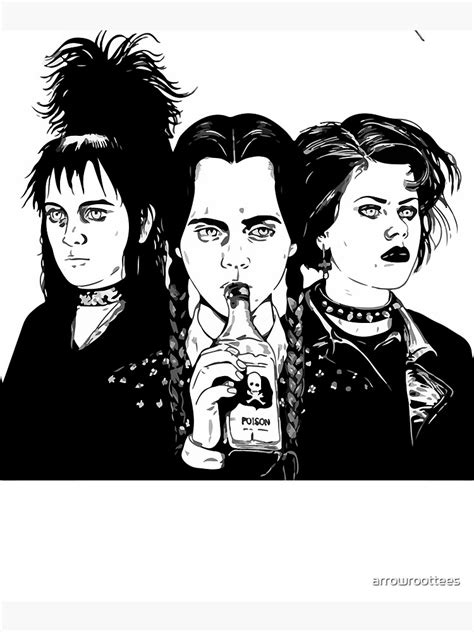 Goth Bitches Wednesday Addams Lydia Deetz Nancy Gothic Goth Emo Art Print For Sale By