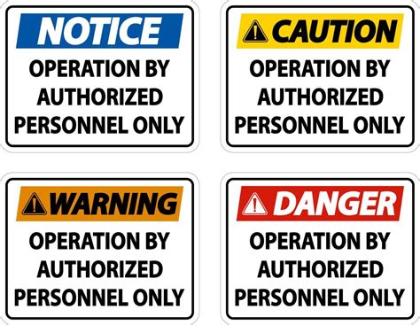 Operation By Authorized Label Sign On White Background 7049614 Vector