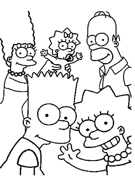 Belle Coloriage A Imprimer De Simpson | Meilleur COLORIAGE Pour Les