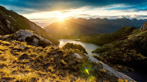 Fiordland Mountain Sunrise 4k Hd 4k Wallpapers Images Sunrise