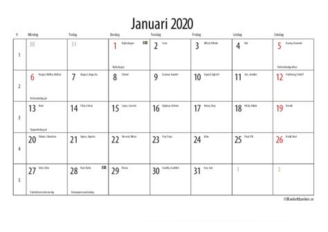 Månadskalender2 2020 Blankettbanken