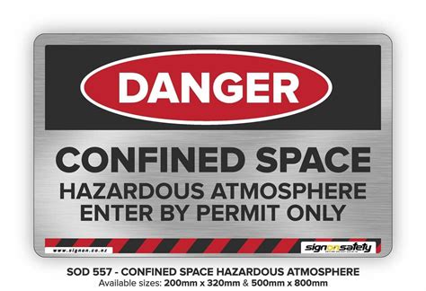 Danger Confined Space Hazardous Atmosphere Store
