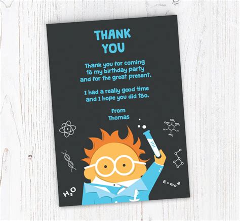 Science Professor Thank You Cards Personalise Online Plus Free
