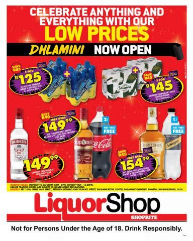 Shoprite Liquor Rustenburg Boitekong Mall R Trading Hours Specials
