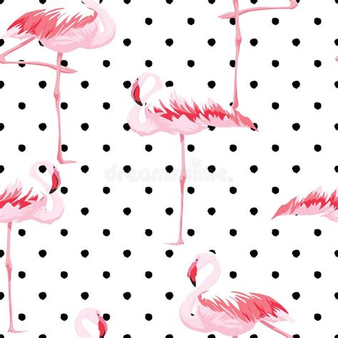 Pink Flamingo Seamless Pattern Stock Vector Illustration Of Pink