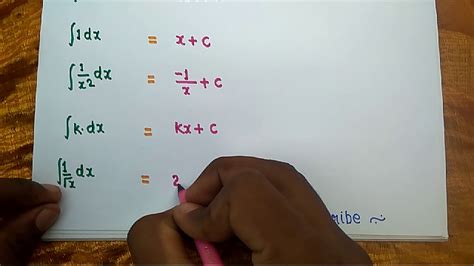 Integral Formula Class 12 Chapter 7 Part 1 Youtube