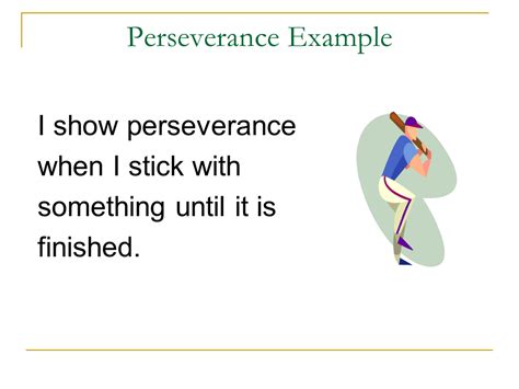 Character Education Perseverance Presentation English Language